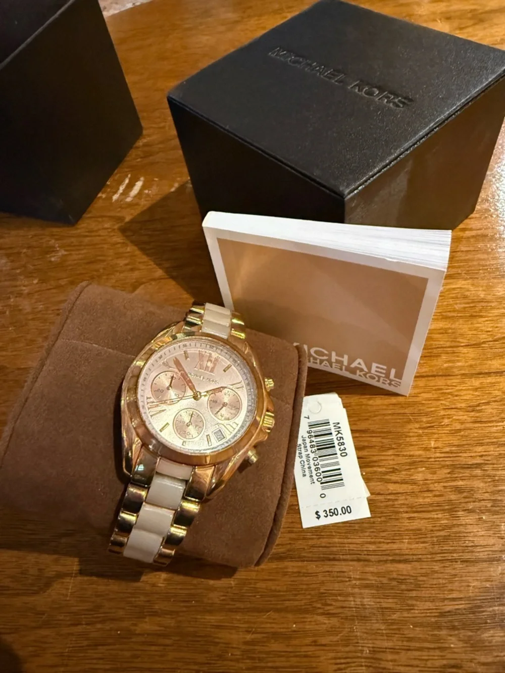 Michael Kors Rose Gold and Gold-Tone Women's Chronograph Watch - Picture 6 of 6